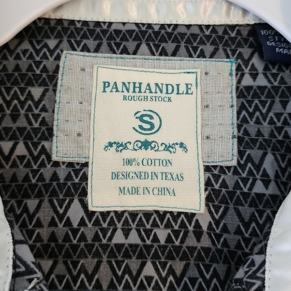 Panhandle Rough Stock Western Wear Shirt Collared Pearl Snap Women's Small - Picture 7 of 8